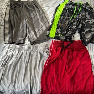 Under Armour Men's Shorts Set - Gray, Red, Camouflage with Neon Green